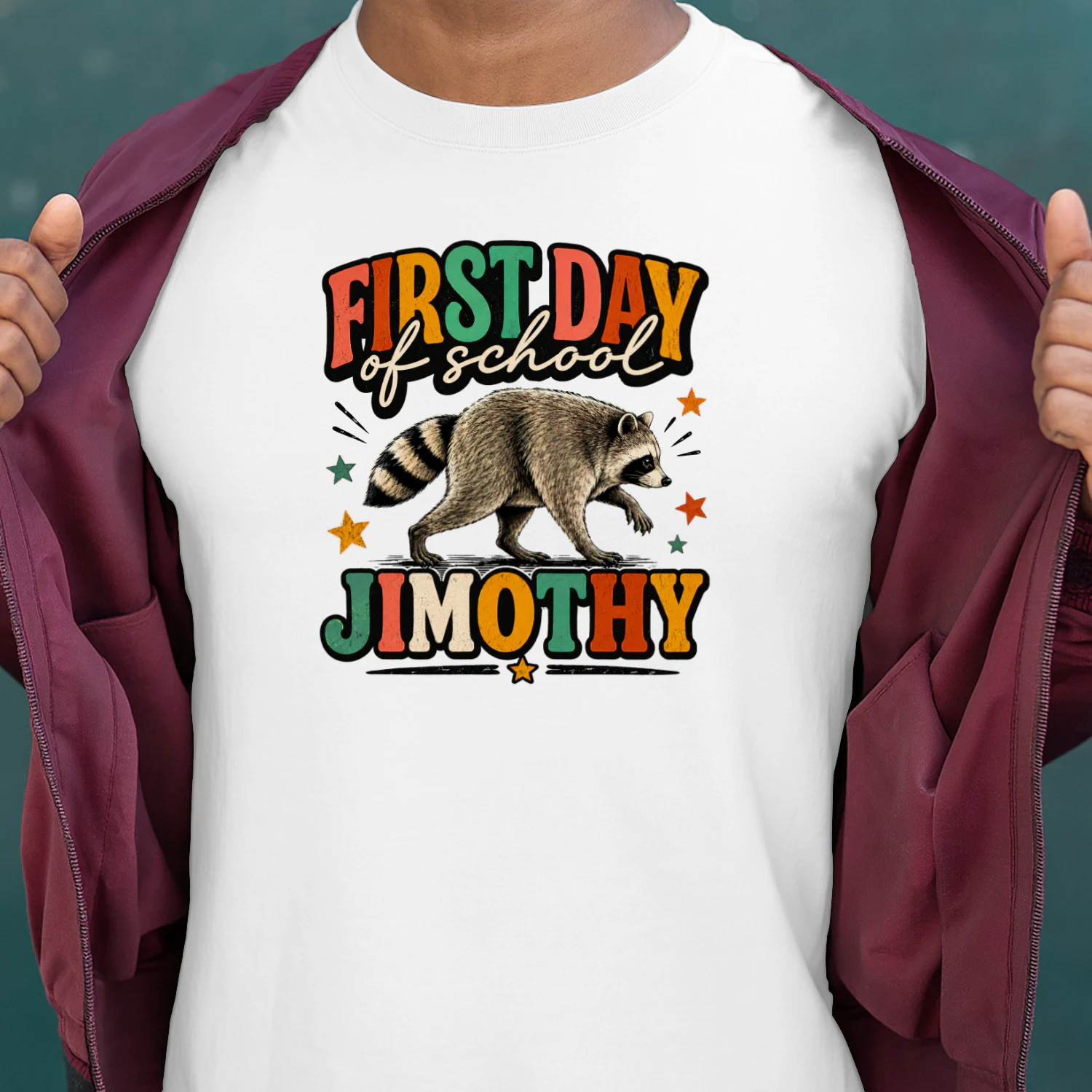 Back to School Jimothy Raccoon First Day of School Classic Unisex T-shirt