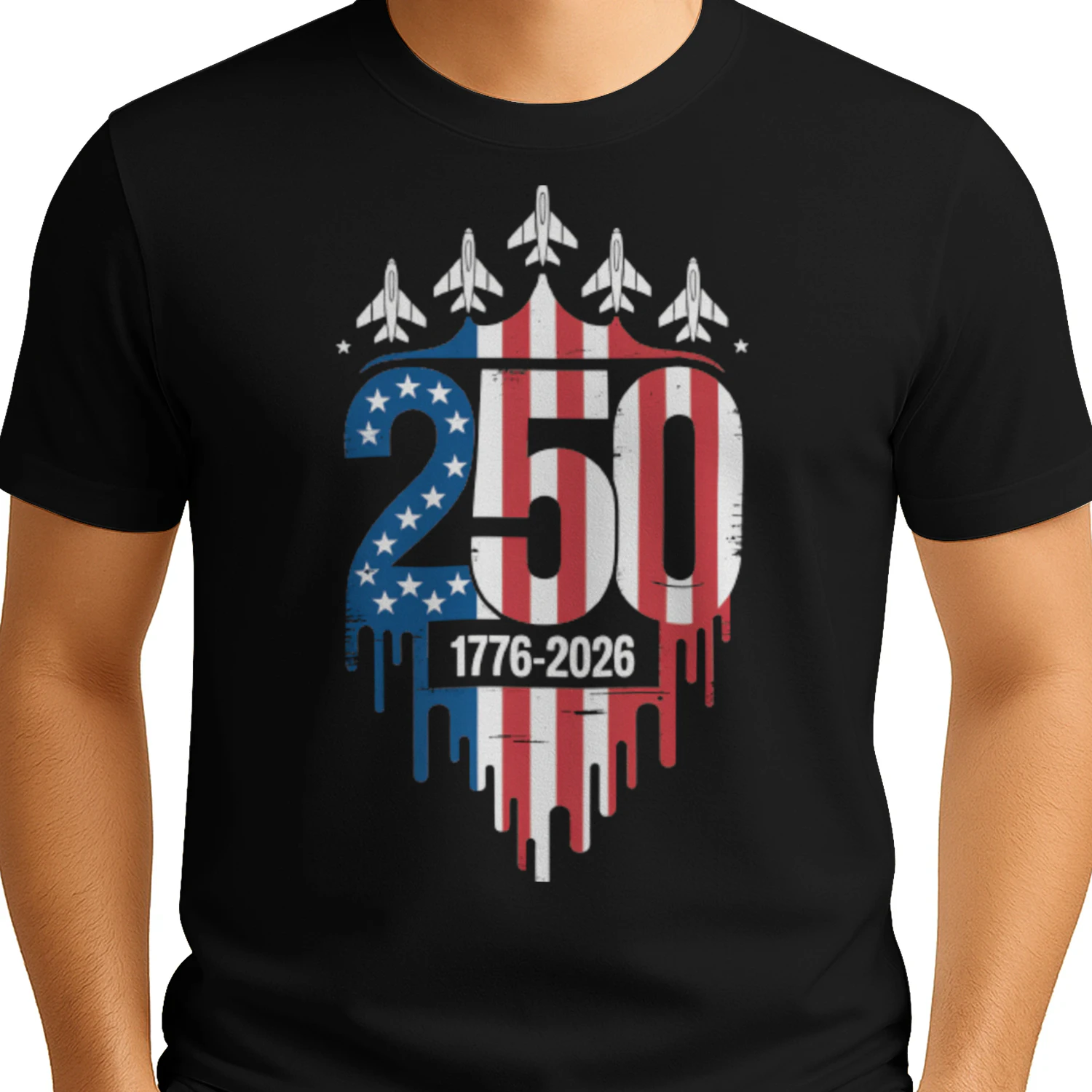 Patriot 250th Anniversary USA 1776-2026 Fighter 4th of July Classic Unisex T-shirt