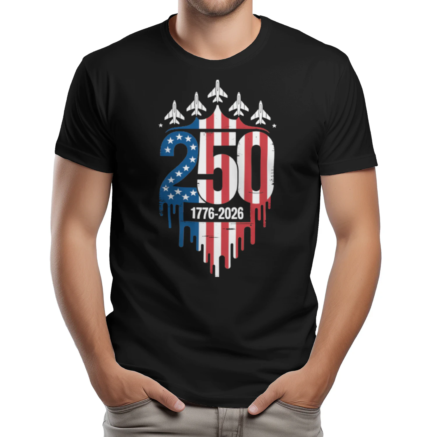Patriot 250th Anniversary USA 1776-2026 Fighter 4th of July Classic Unisex T-shirt