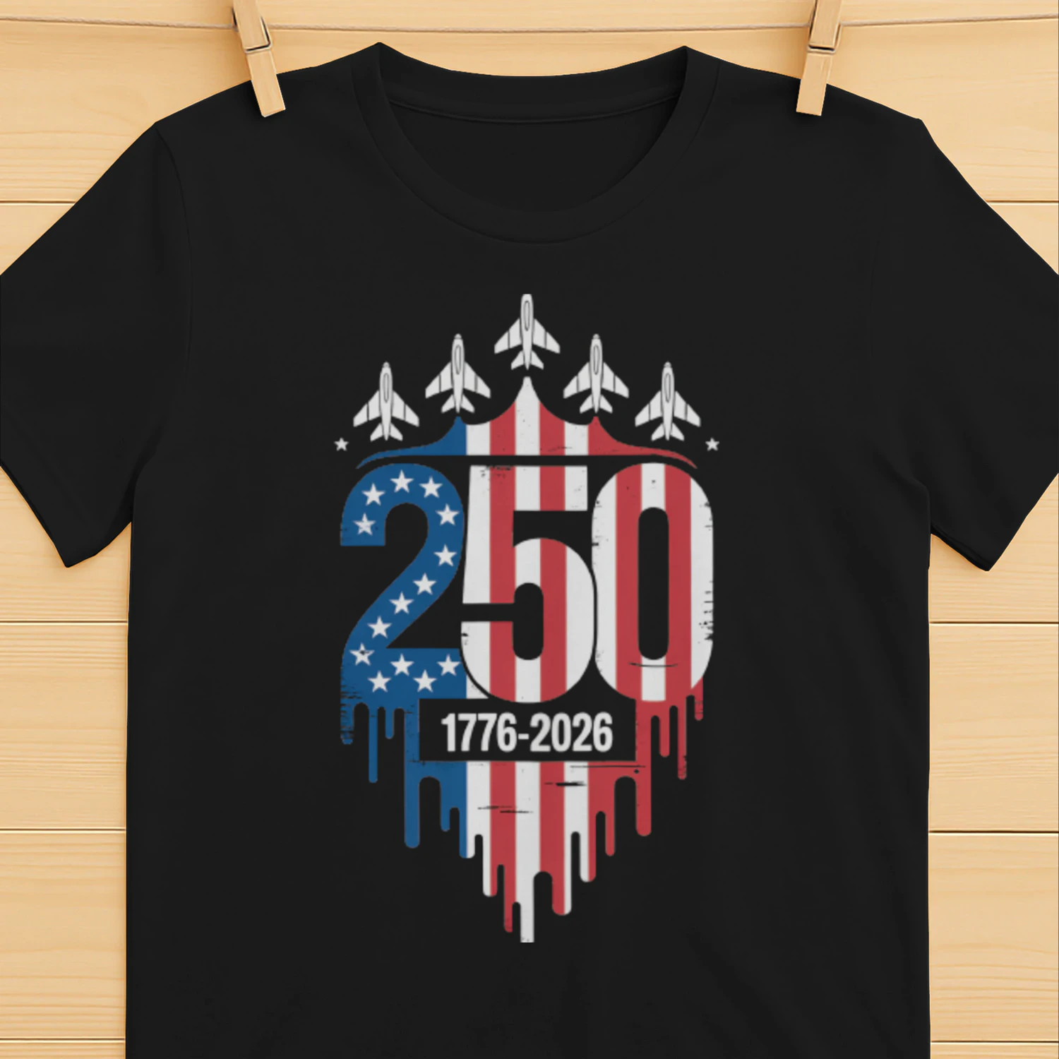 Patriot 250th Anniversary USA 1776-2026 Fighter 4th of July Classic Unisex T-shirt