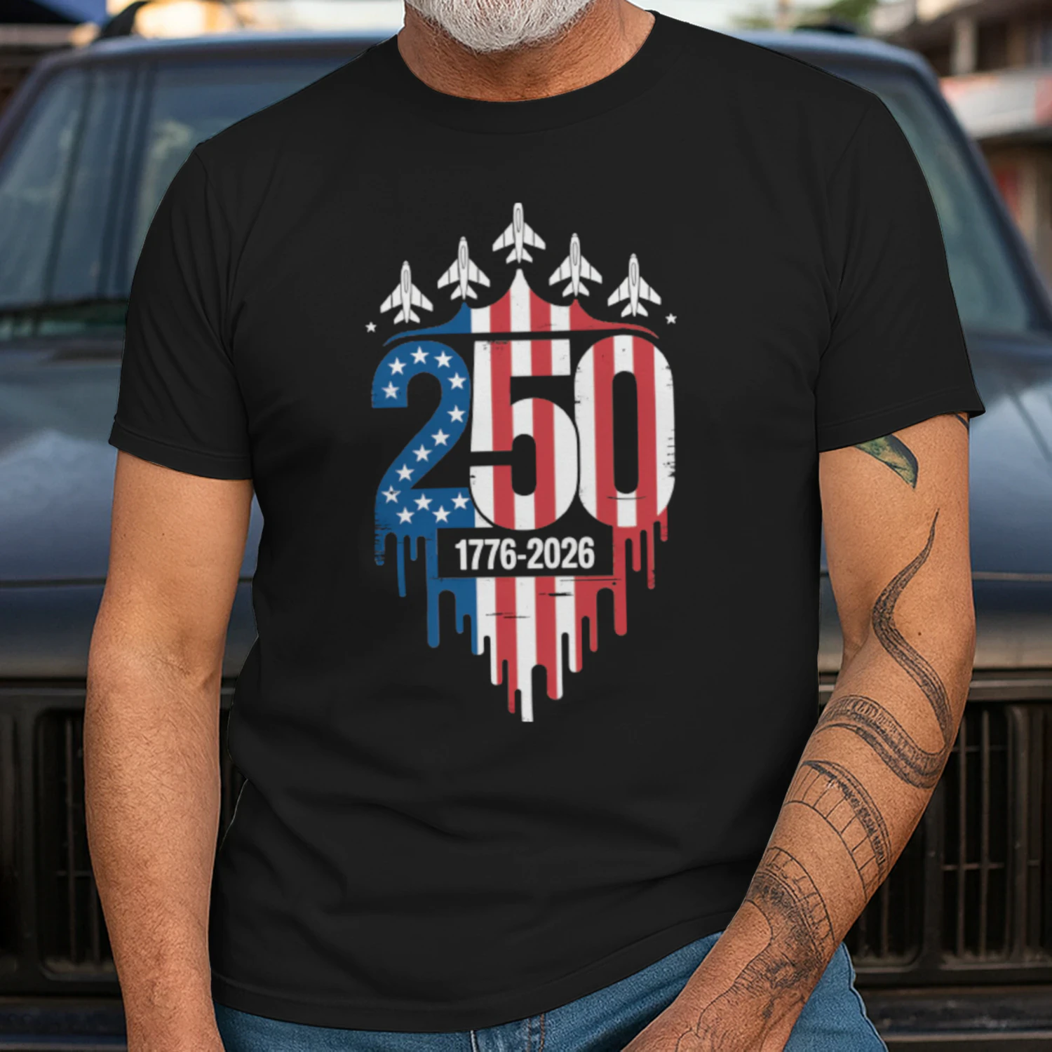 Patriot 250th Anniversary USA 1776-2026 Fighter 4th of July Classic Unisex T-shirt