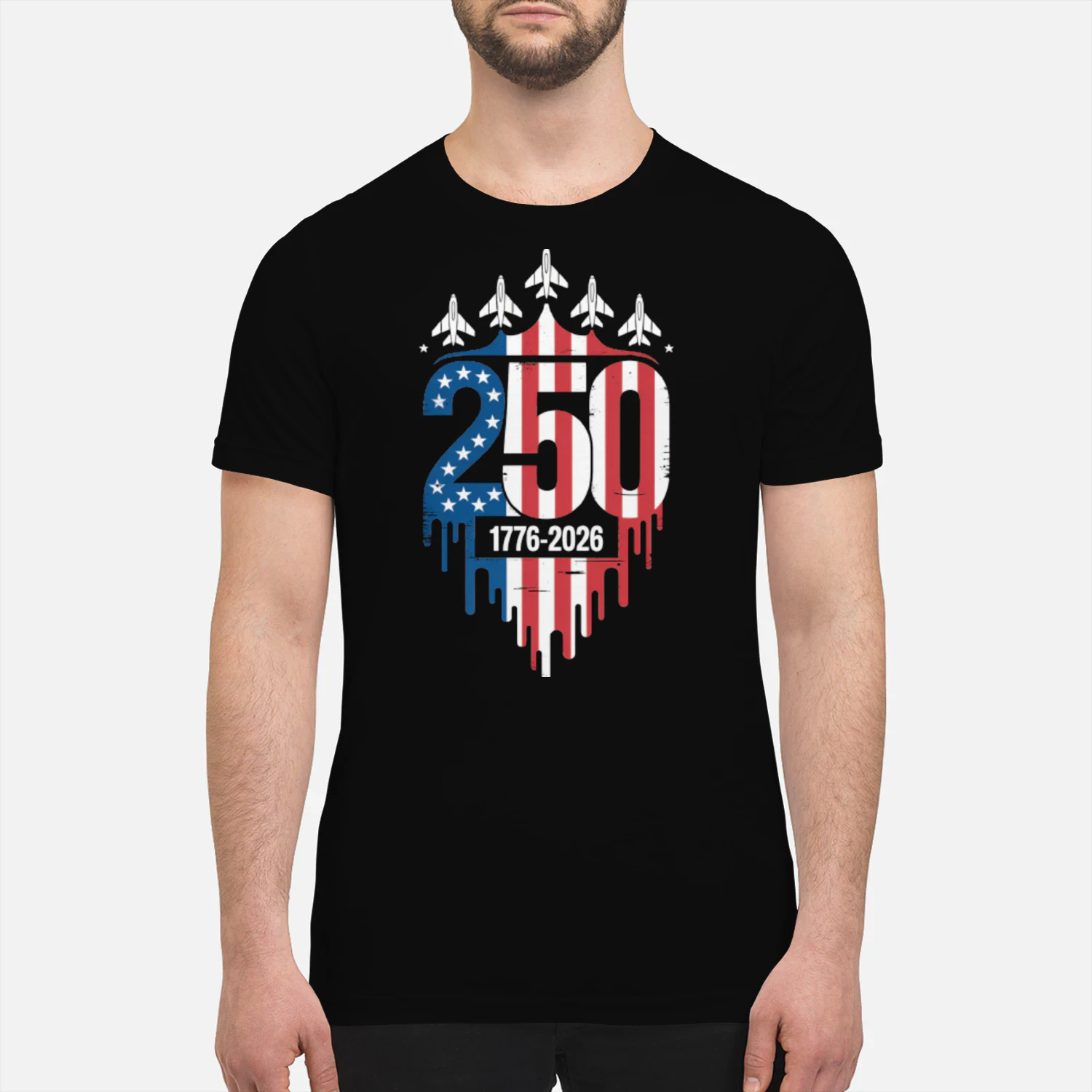 Patriot 250th Anniversary USA 1776-2026 Fighter 4th of July Classic Unisex T-shirt