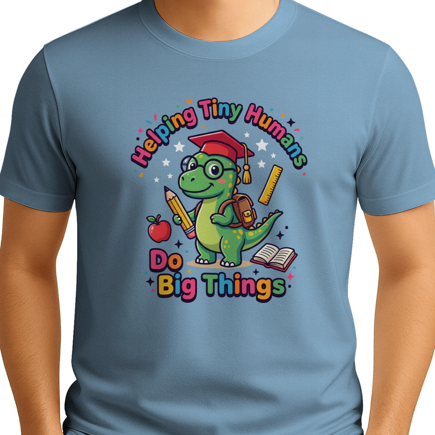 Dino School Squad Helping Tiny Humans Do Big Things Classic Unisex T-shirt