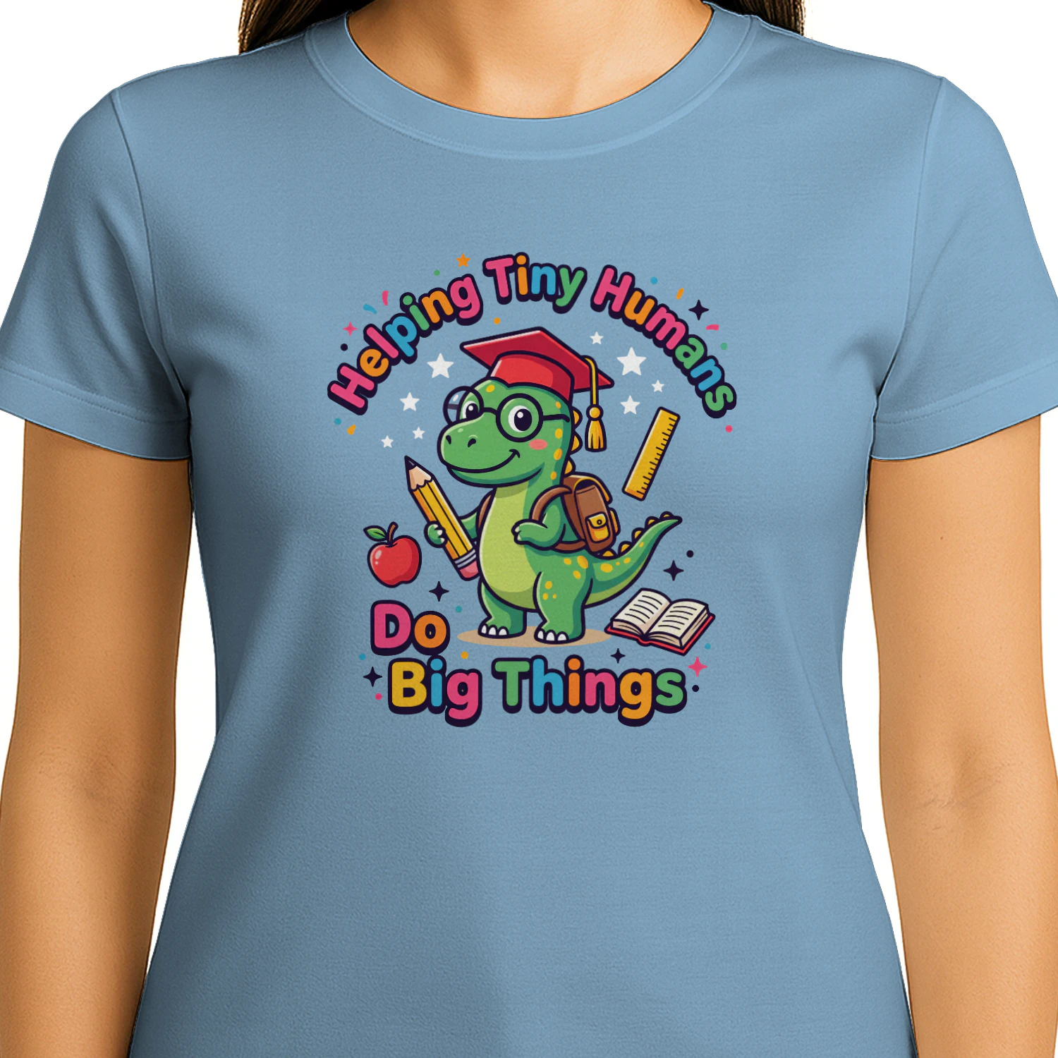 Dino School Squad Helping Tiny Humans Do Big Things Classic Unisex T-shirt
