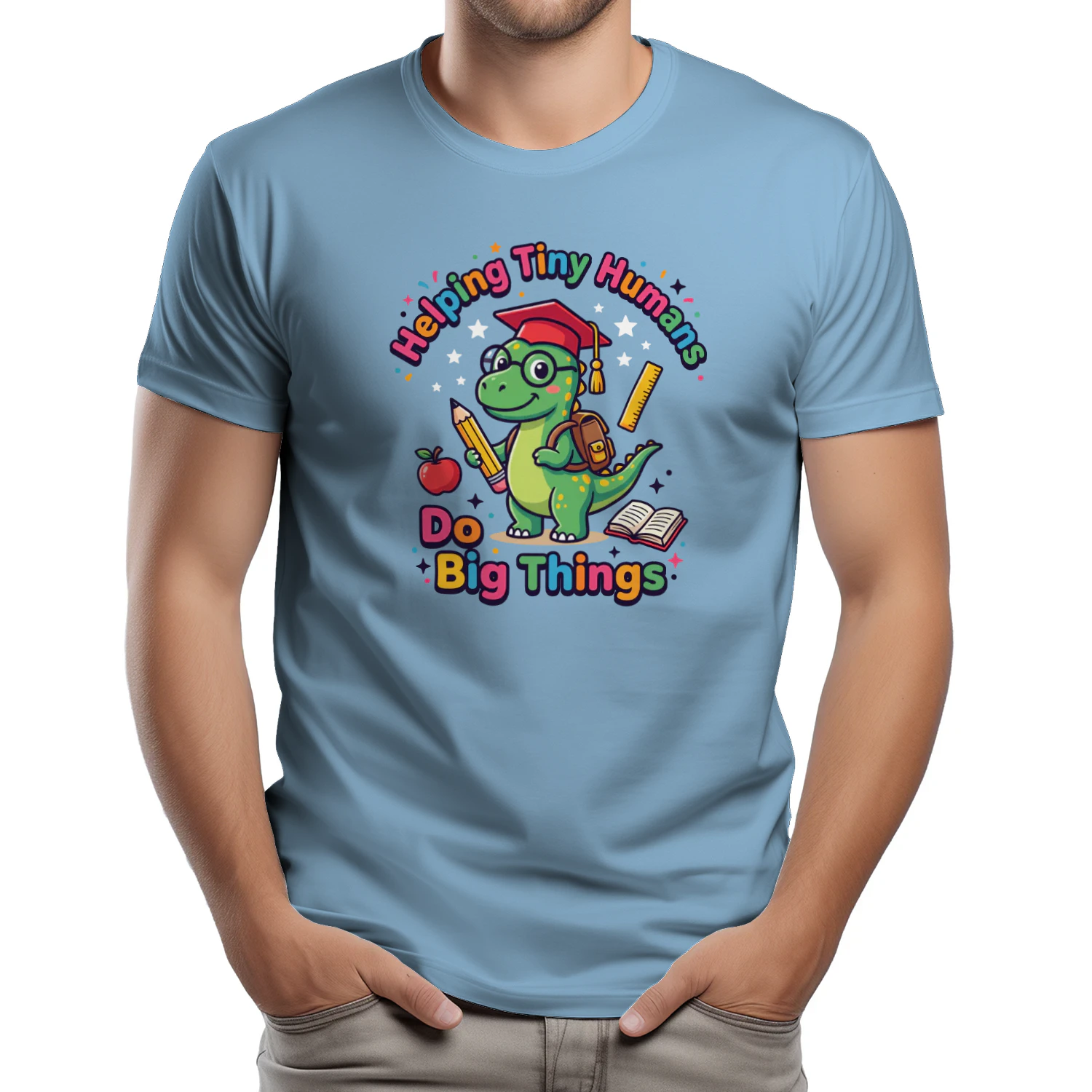 Dino School Squad Helping Tiny Humans Do Big Things Classic Unisex T-shirt