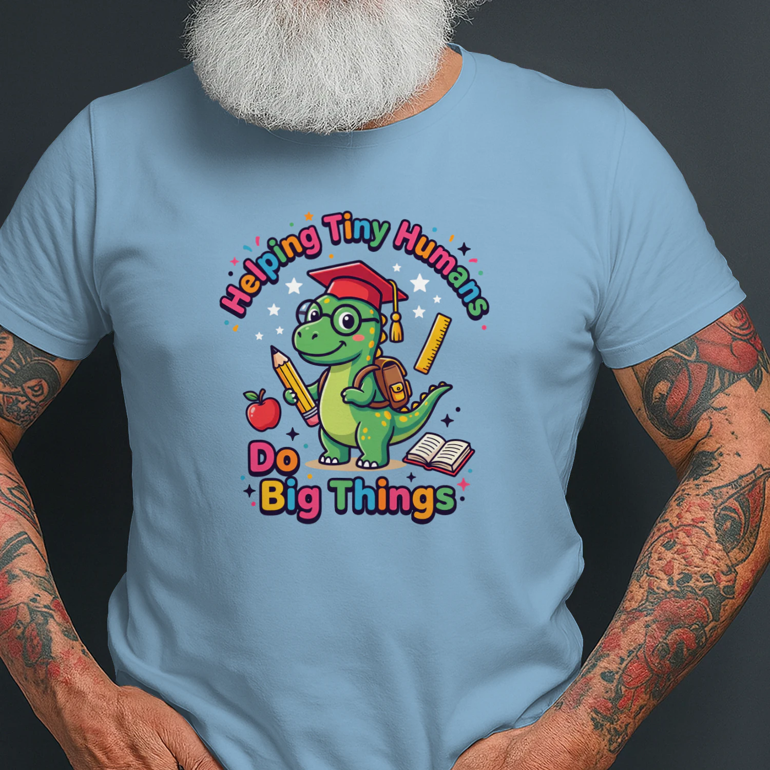 Dino School Squad Helping Tiny Humans Do Big Things Classic Unisex T-shirt