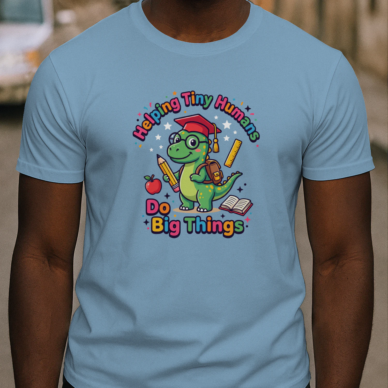Dino School Squad Helping Tiny Humans Do Big Things Classic Unisex T-shirt