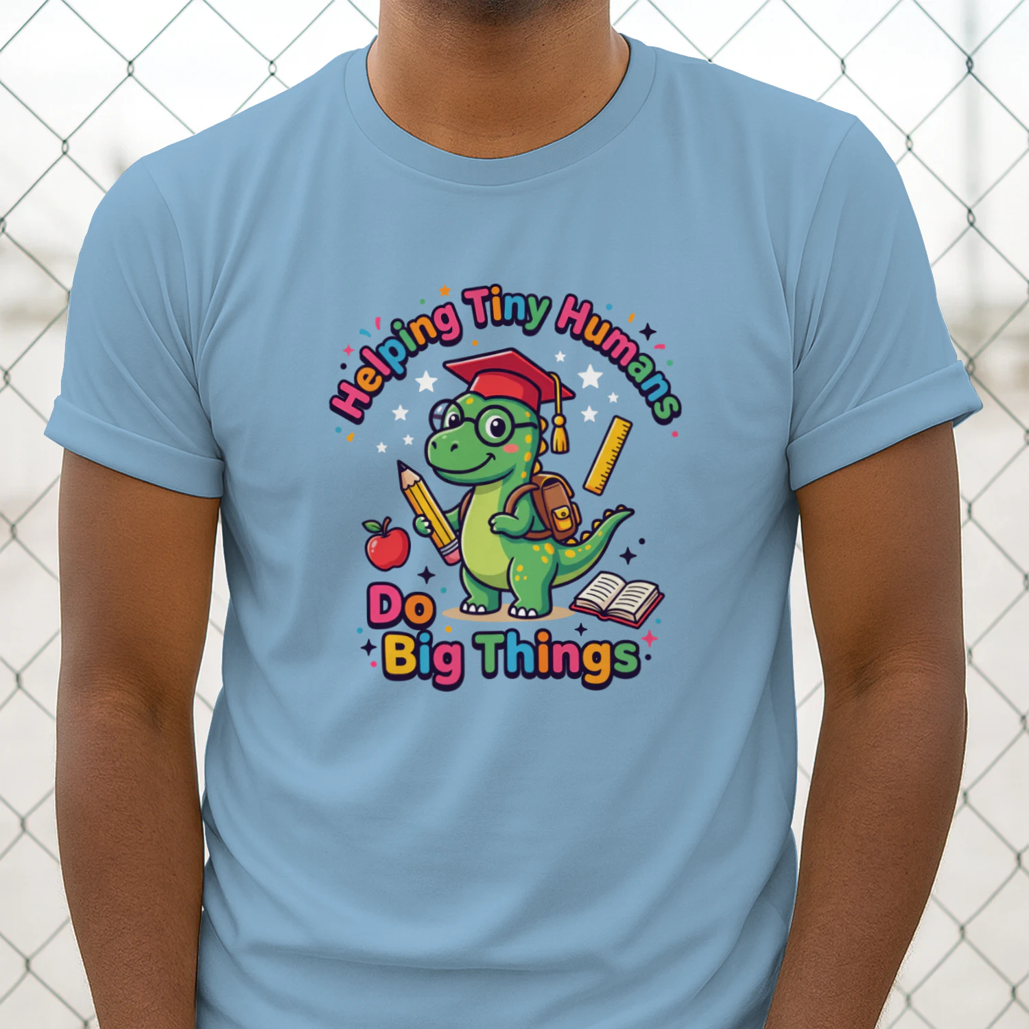 Dino School Squad Helping Tiny Humans Do Big Things Classic Unisex T-shirt