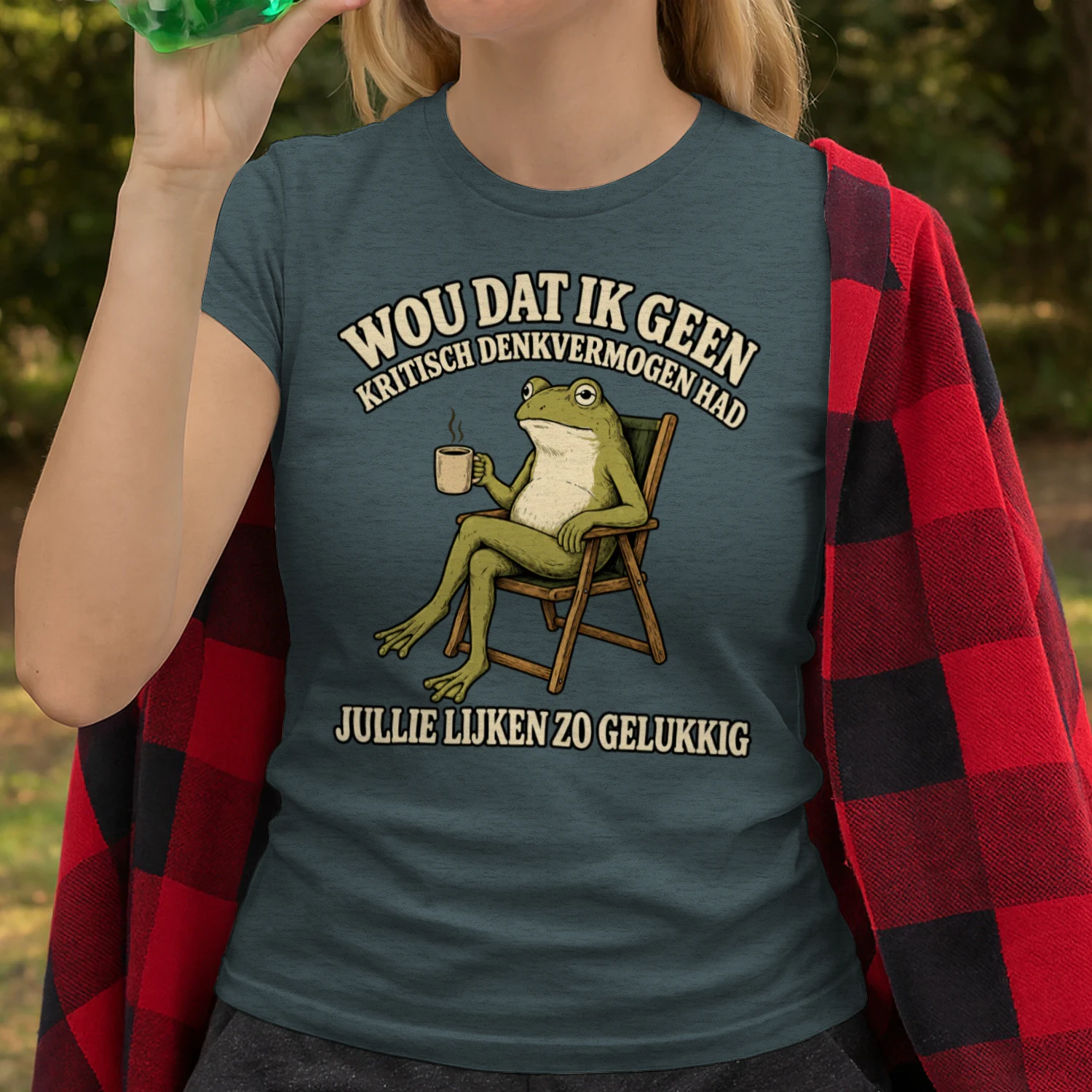 Sarcastische Kikker T-Shirt - Geen Kritisch Denkvermogen