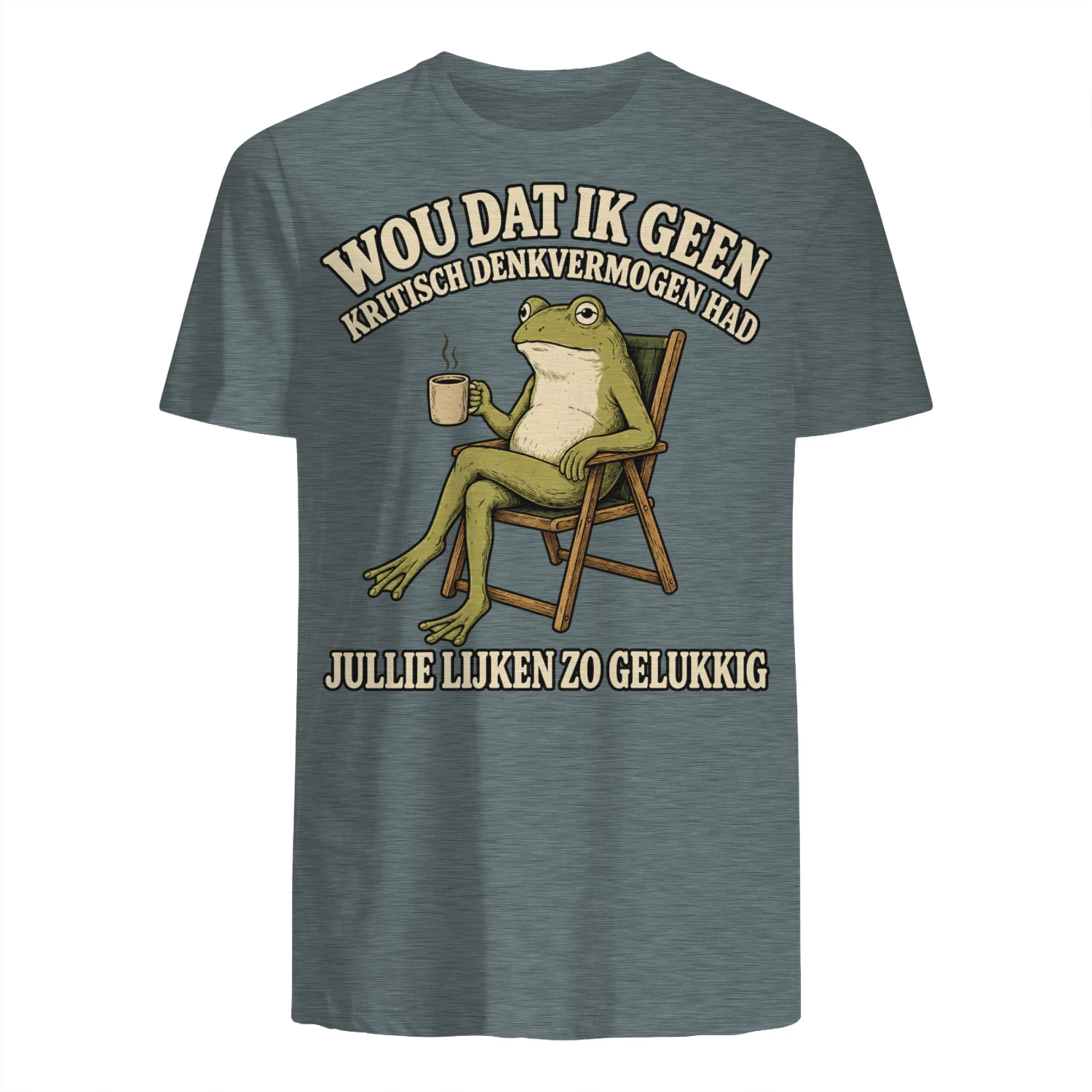 Sarcastische Kikker T-Shirt - Geen Kritisch Denkvermogen