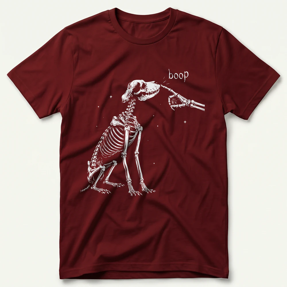 Boop, Dog Skeleton Halloween T-shirt