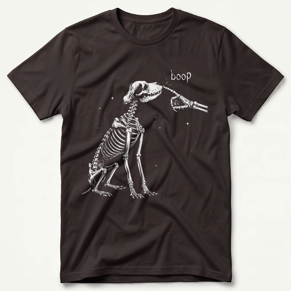 Boop, Dog Skeleton Halloween T-shirt