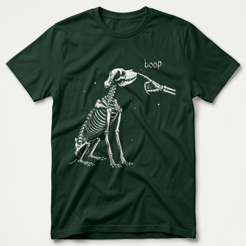 Boop, Dog Skeleton Halloween T-shirt