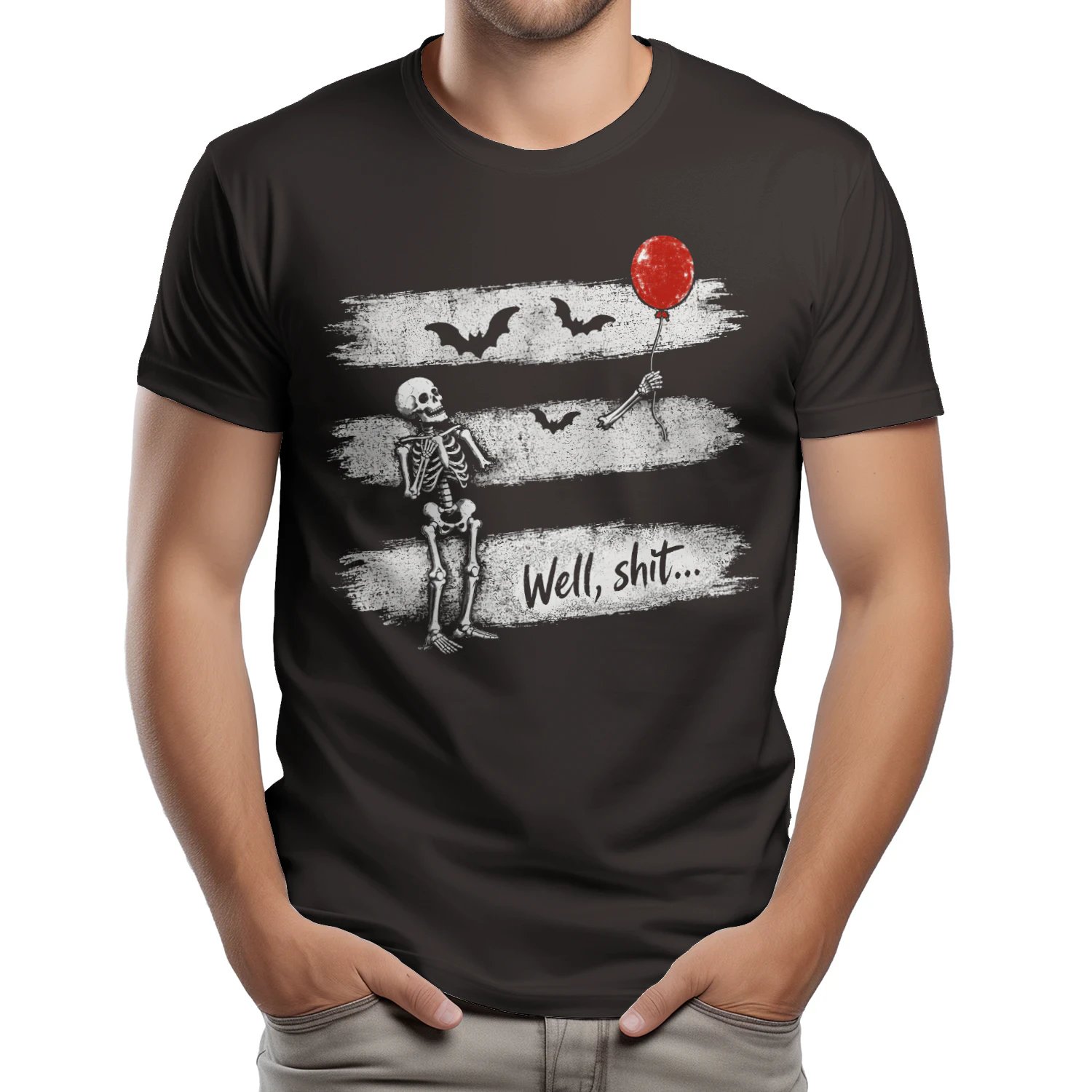 Well Shit Funny Halloween Skeleton T-shirt