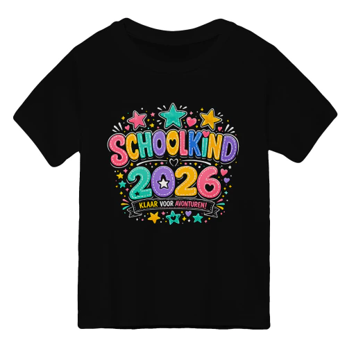 Schoolkind 2026 T-Shirt | Klaar Voor Avonturen 