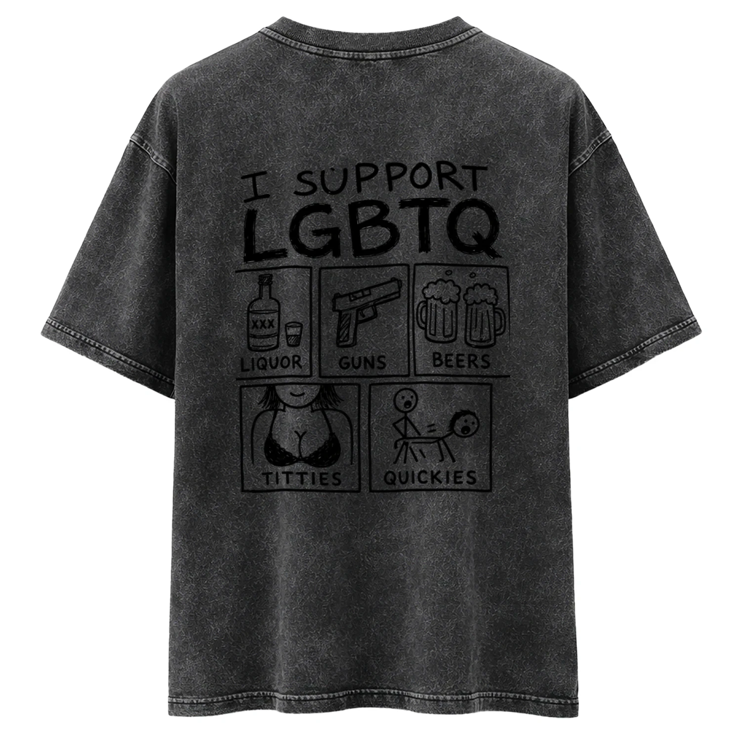 I Support LGBTQ Rainbow Pride Funny Food Lover T-Shirt