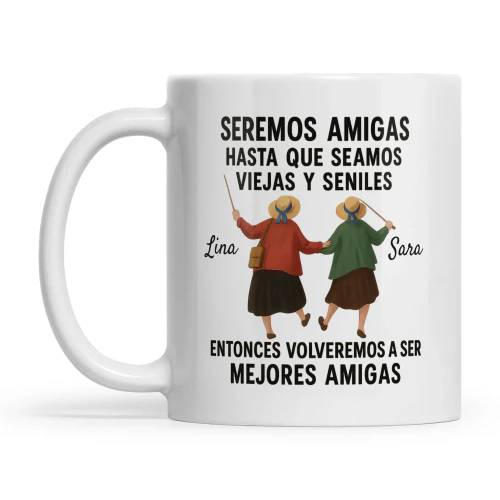 Regalo Divertido Amigas: Viejas y Seniles, Mejores Amigas para Siempre