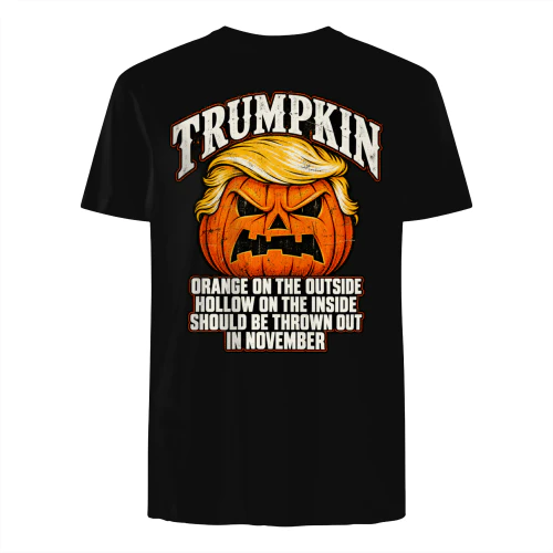 TRUMPKIN ORANGE ON THE OUTSIDE HOLLOW ON THE INSIDE SHOULD BE THROWN OUT IN NOVEMBER