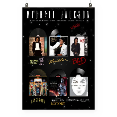Michael Jackson PNG Designs Vintage Music Poster Art 4