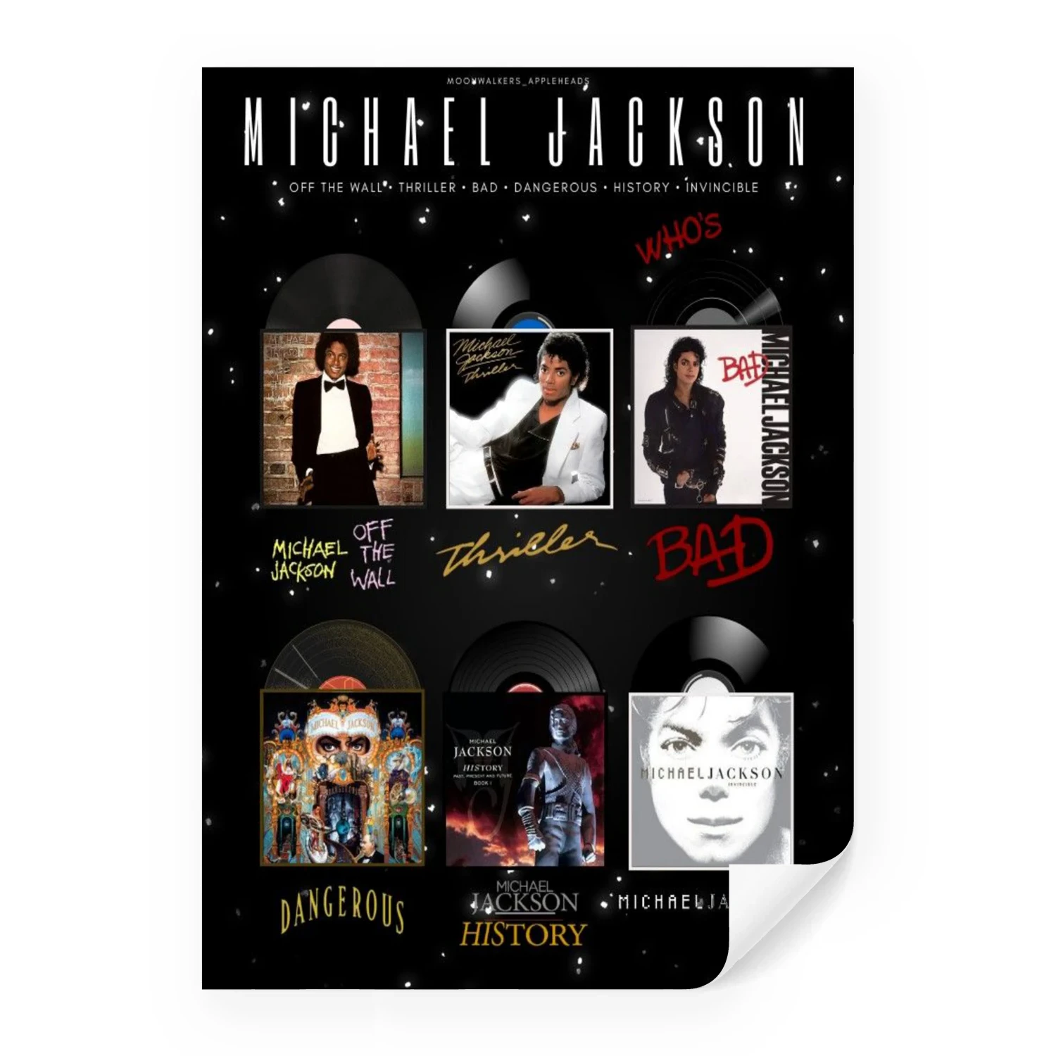 Michael Jackson PNG Designs Vintage Music Poster Art 4