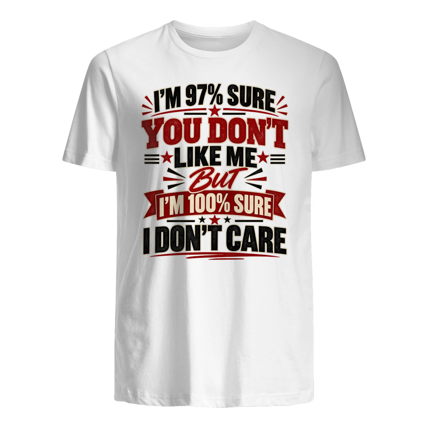 I’m 97% sure you don’t like me, but i’m 100% sure i don’t care.