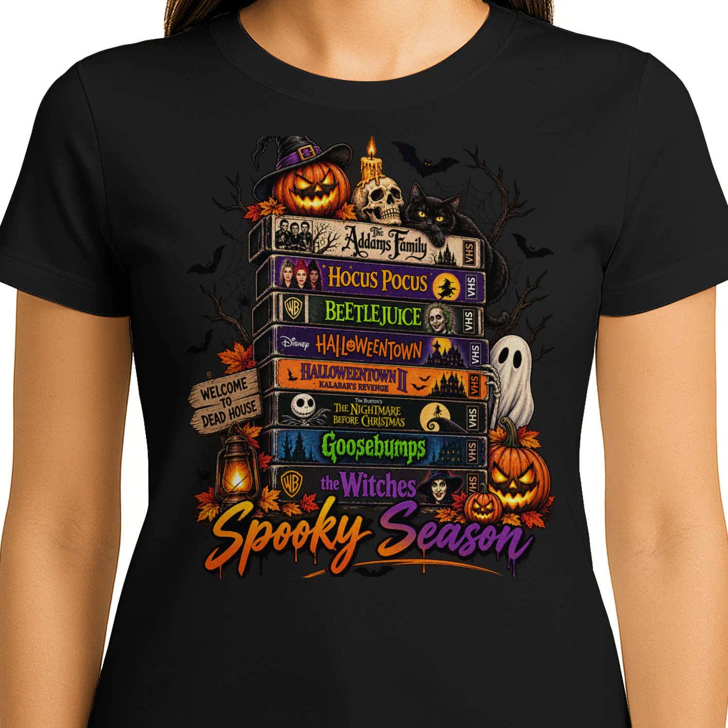 Halloween Comfort Colors VHS T-Shirt – Retro Spooky Season Horror Movies