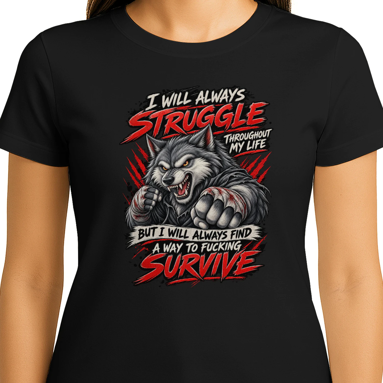 Wolf I will always struggle throughout my life, but I will always find a way to fucking survive.