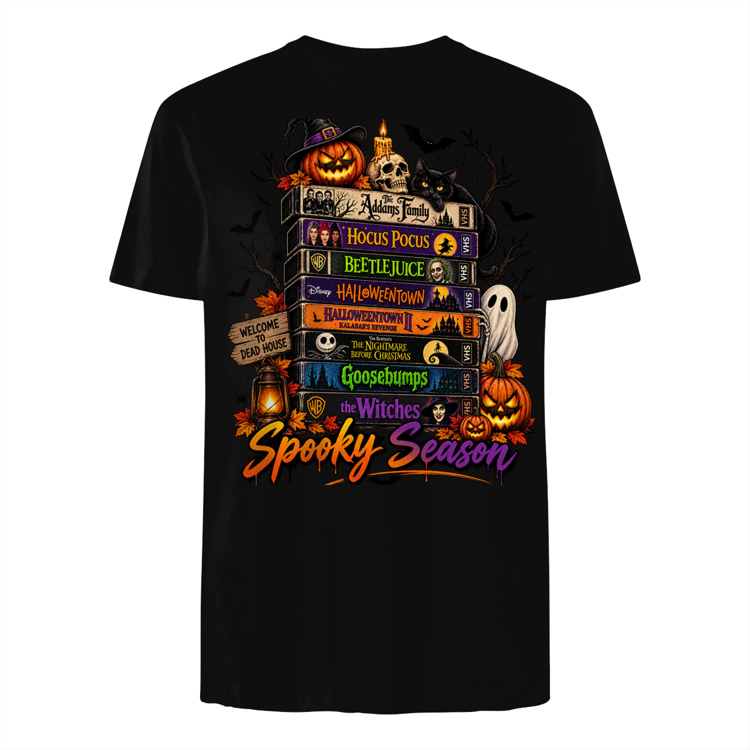Halloween Comfort Colors VHS T-Shirt – Retro Spooky Season Horror Movies