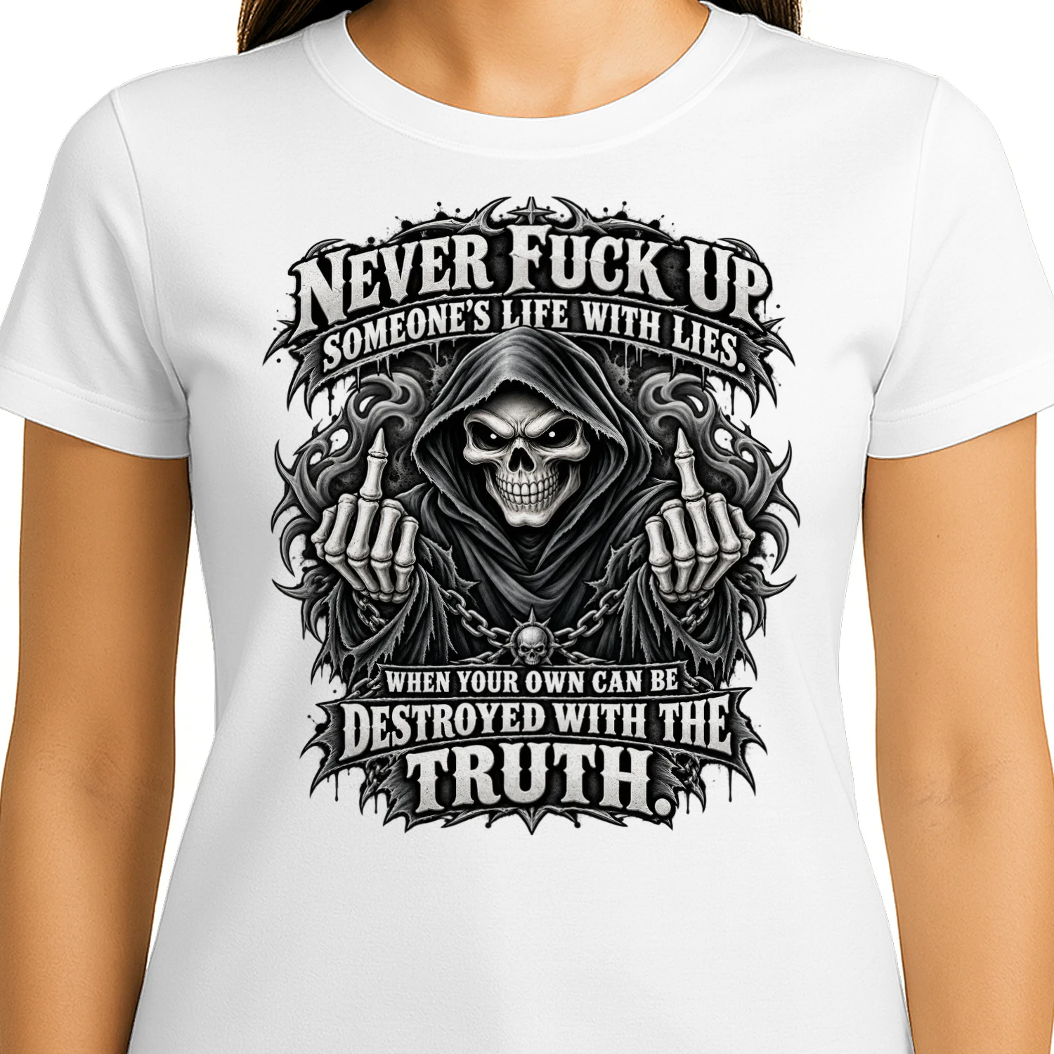 Skull Never Fuck Up Someone's Life With Lies When Your Own Can Be