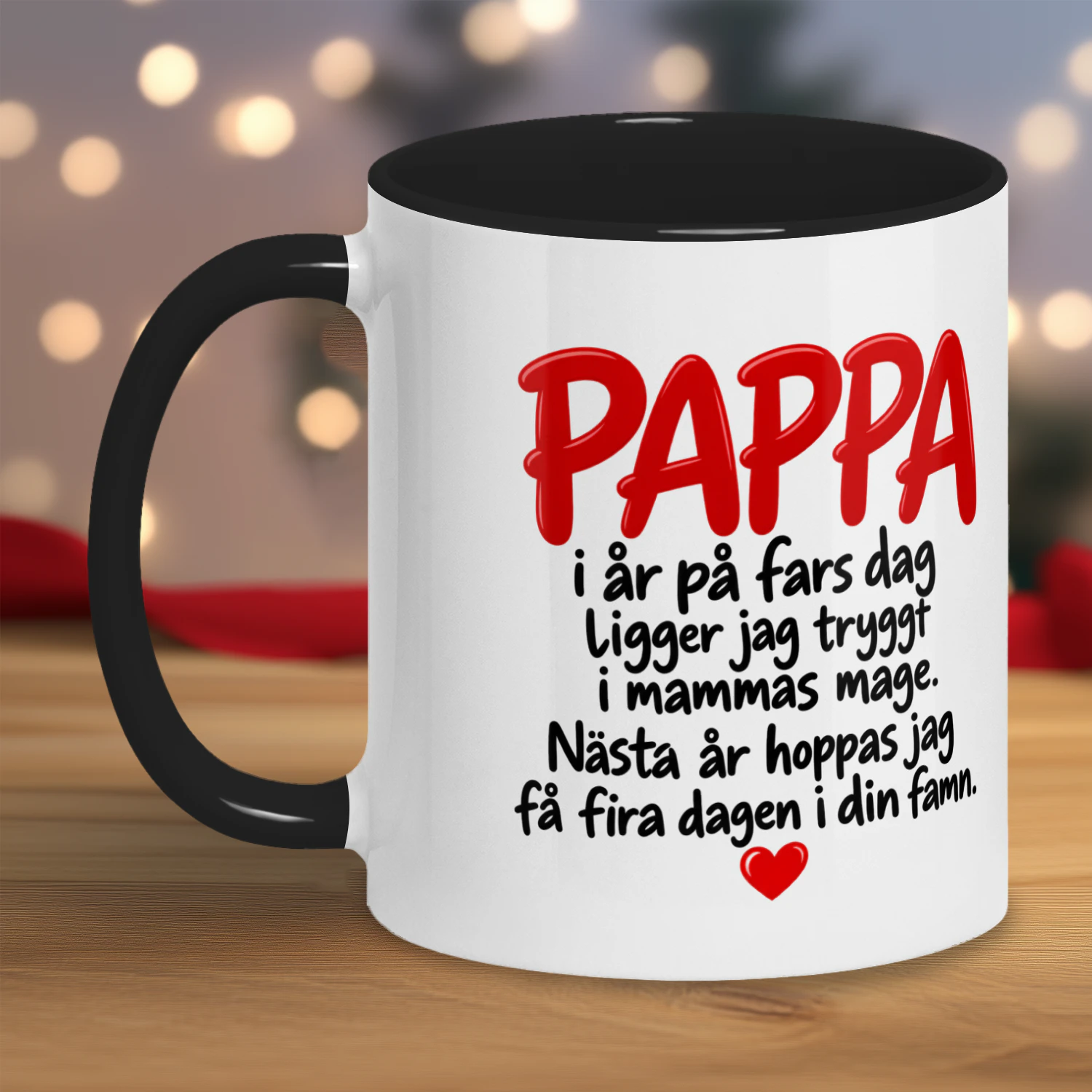 Personlig mugg till blivande pappa med ultraljudsbild