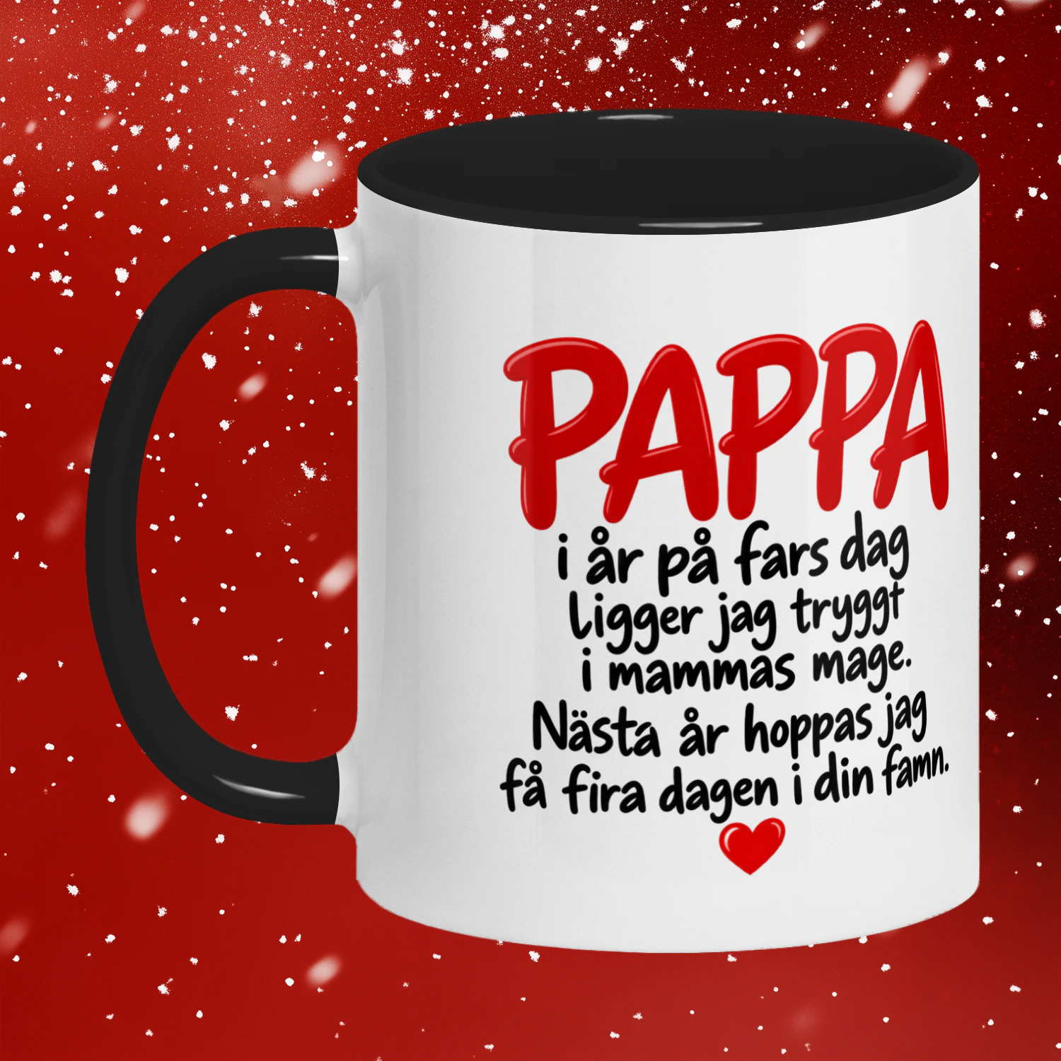 Personlig mugg till blivande pappa med ultraljudsbild