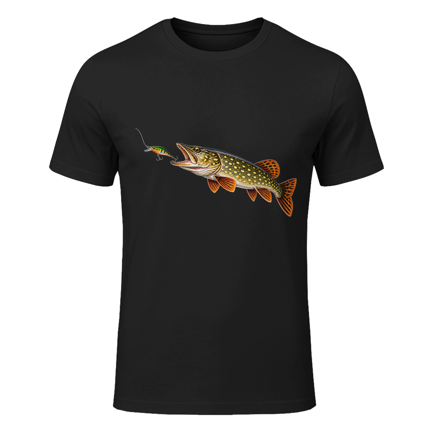 Snoekvissen T-Shirt – Snoek & Kunstaas – Stoer Shirt voor Roofvissers