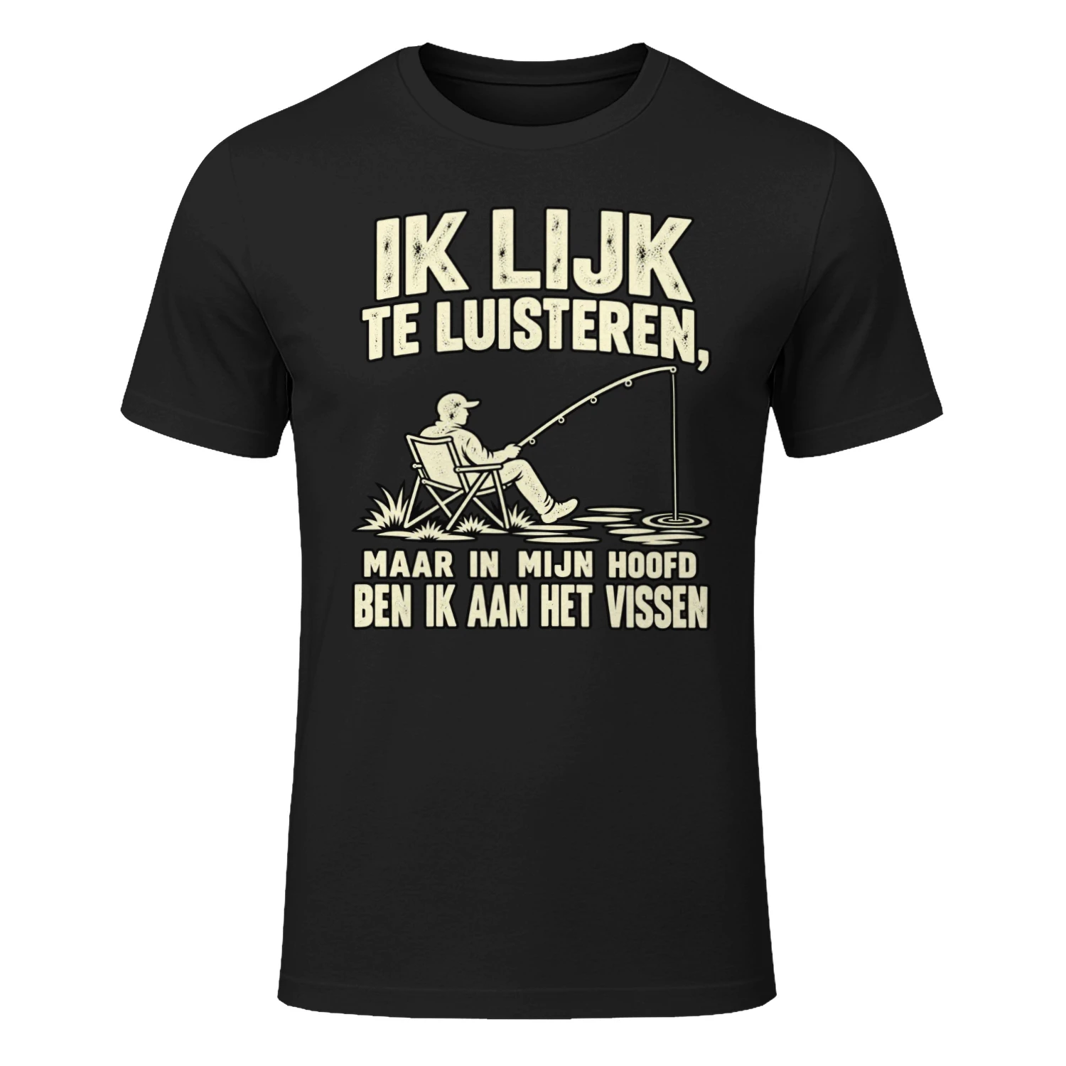 Visser T-Shirt – Ik Lijk Te Luisteren, Maar In Mijn Hoofd Ben Ik Aan Het Vissen – Grappig Cadeau Voor Vissers