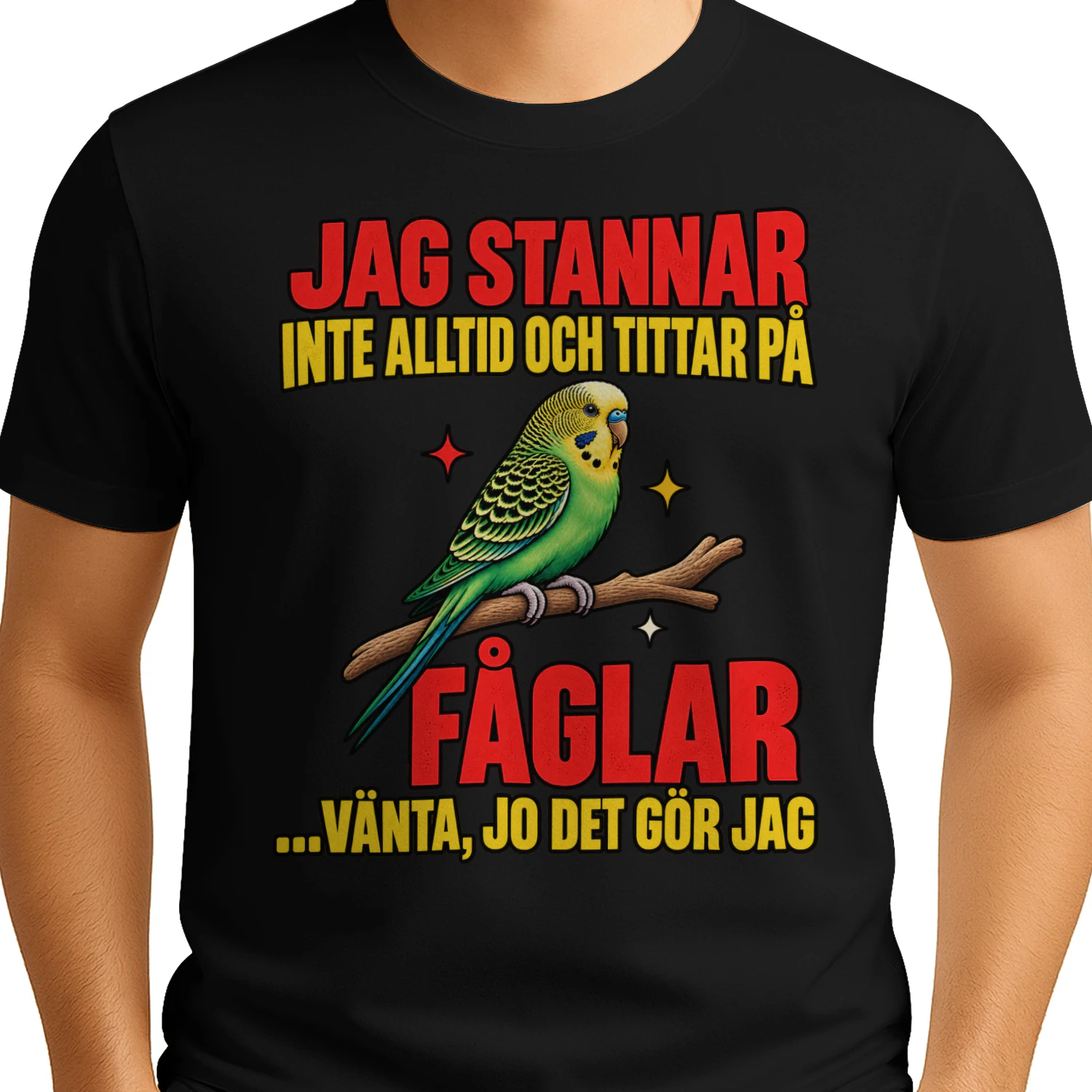 Fågelskådare T-Shirt – Rolig Fågelhumor –
