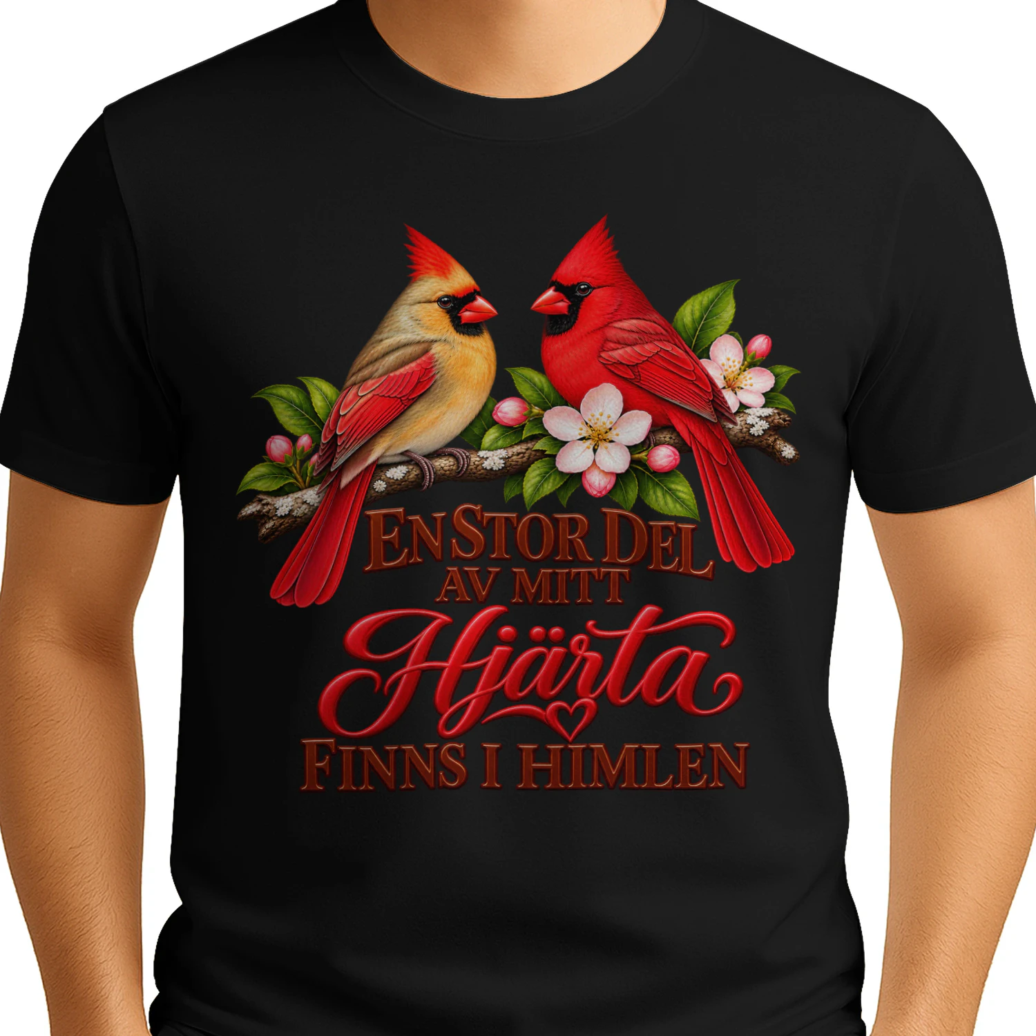 Husdjursminne T-Shirt – En Stor Del Av Mitt Hjärta Finns I Himlen