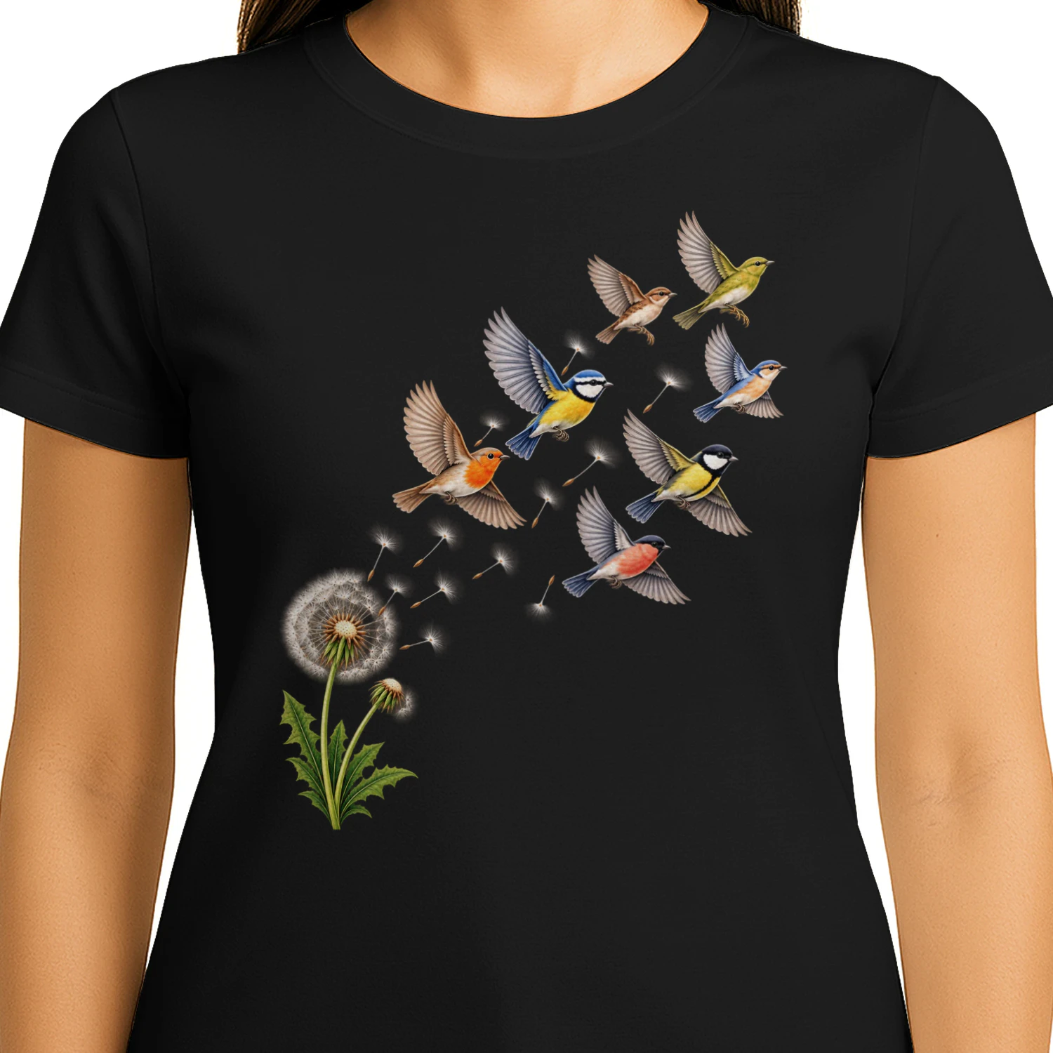 Fågelälskare T-Shirt – Fåglar & Natur – Färgstarkt Fågelmotiv för Naturälskare