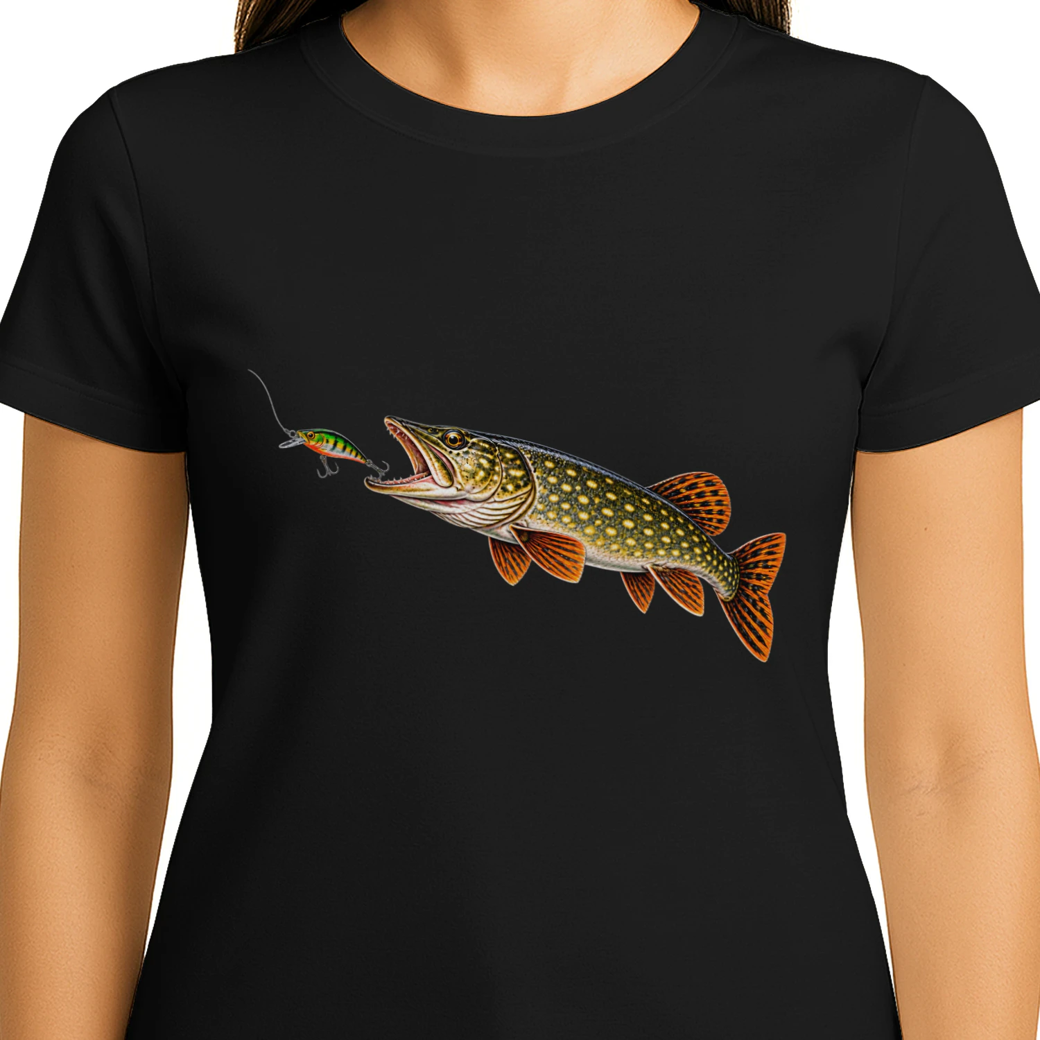 Snoekvissen T-Shirt – Snoek & Kunstaas – Stoer Shirt voor Roofvissers