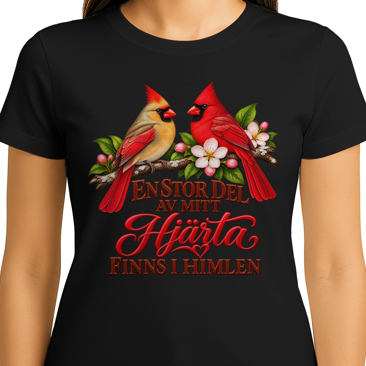 Husdjursminne T-Shirt – En Stor Del Av Mitt Hjärta Finns I Himlen