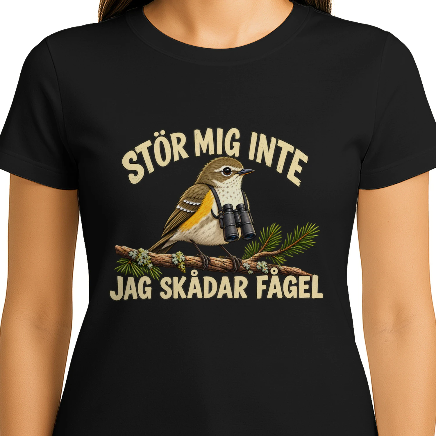 Stör Mig Inte, Jag Skådar Fågel – T-Shirt för Fågelskådare