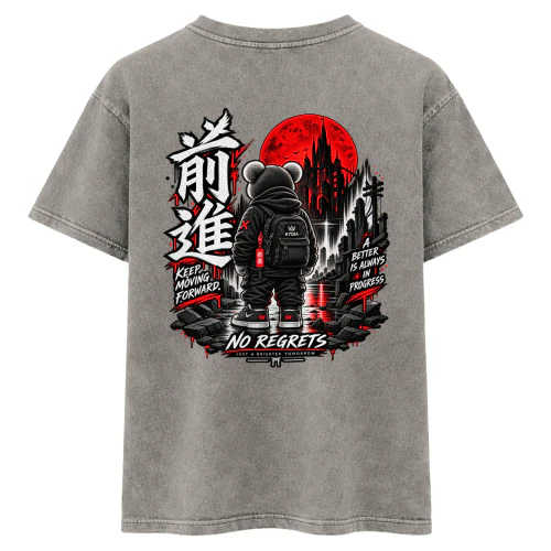 Acid Washed Round Neck T-shirt