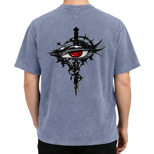 Acid Washed Round Neck T-shirt