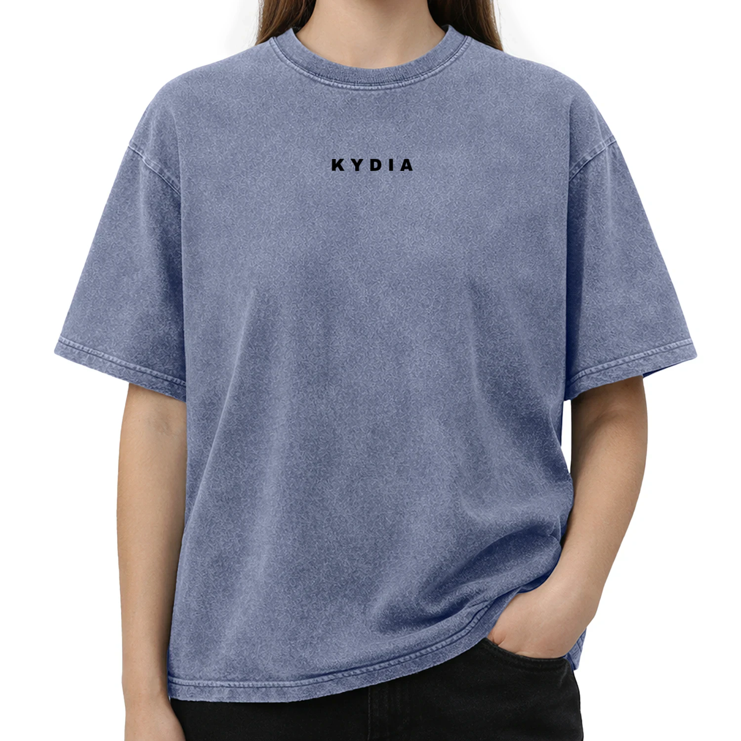 Acid Washed Round Neck T-shirt