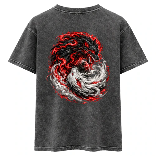 Acid Washed Round Neck T-shirt