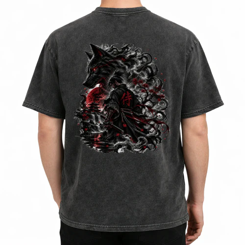 Acid Washed Round Neck T-shirt