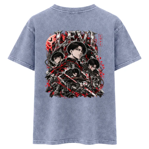 Acid Washed Round Neck T-shirt