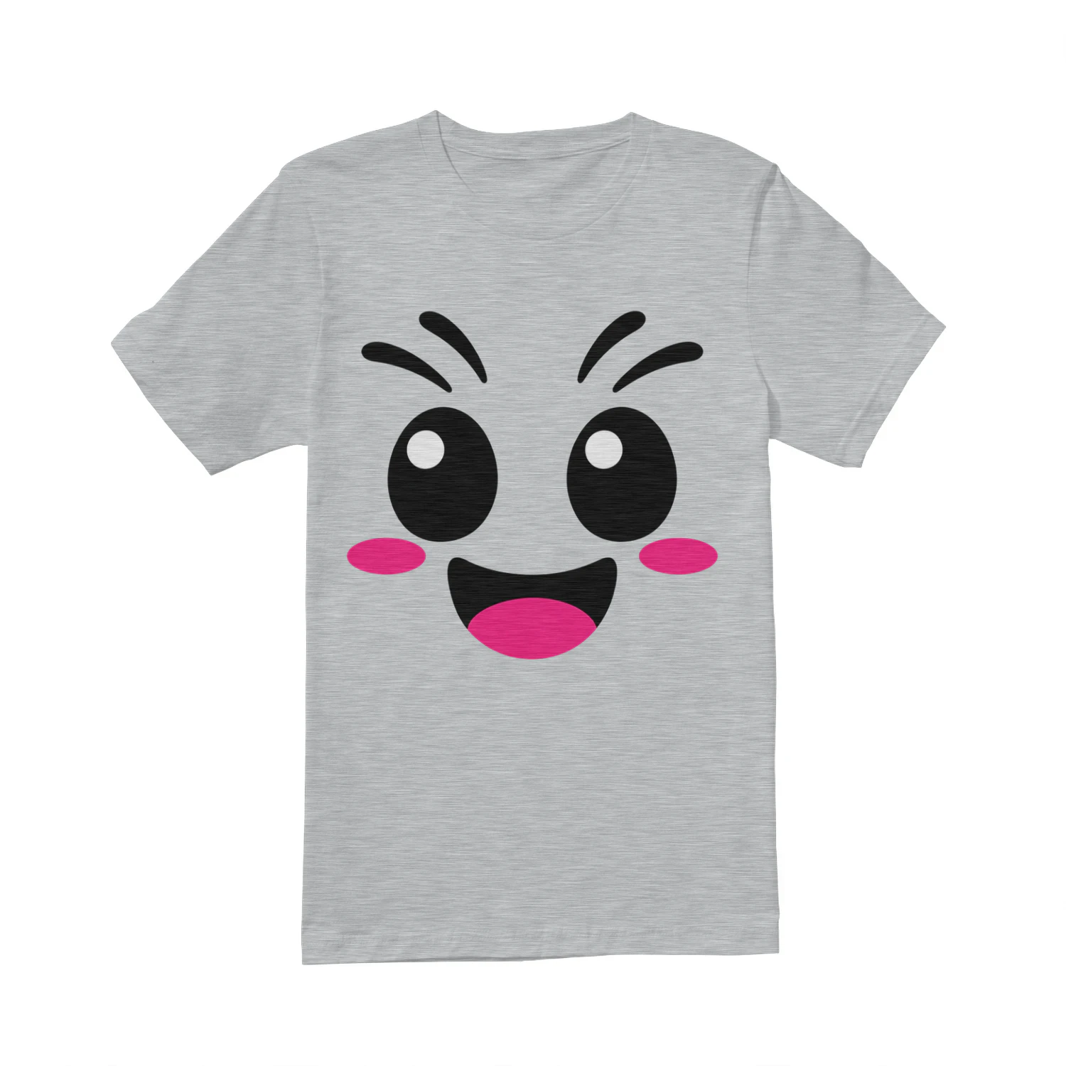Cute Kawaii Happy Face T-Shirt, Smiley Cartoon Graphic Tee