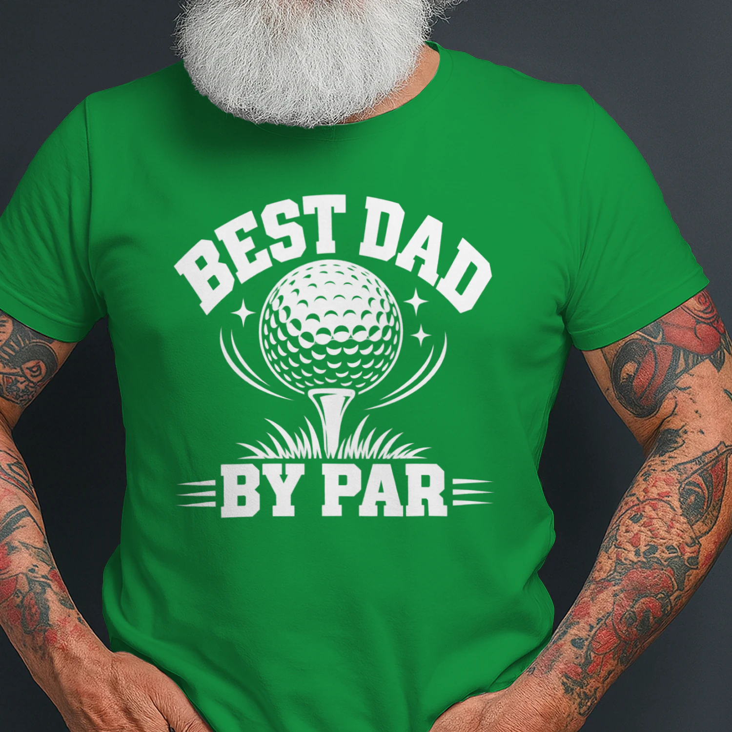 Best Dad By Par, Funny Golf Dad Quote, Father’s Day Golf Design