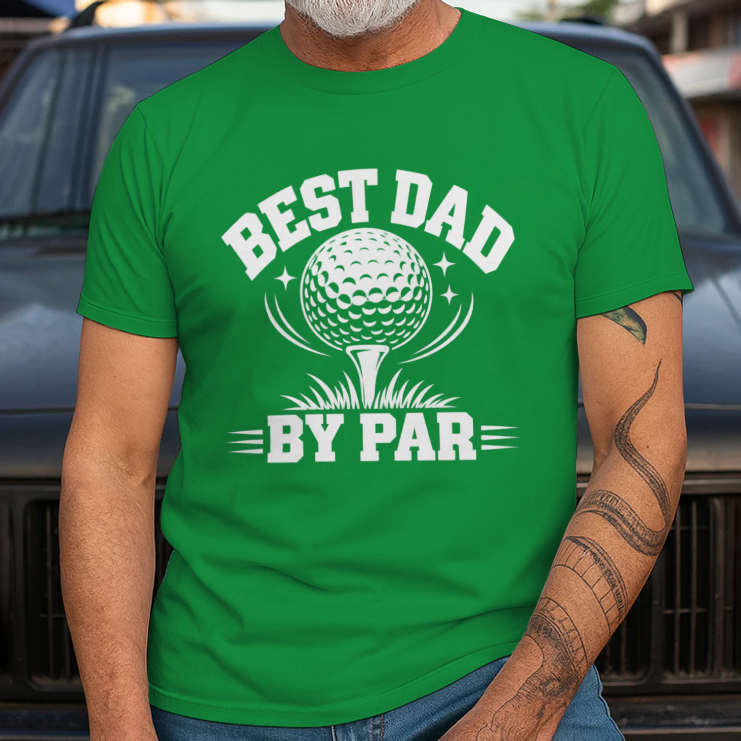 Best Dad By Par, Funny Golf Dad Quote, Father’s Day Golf Design