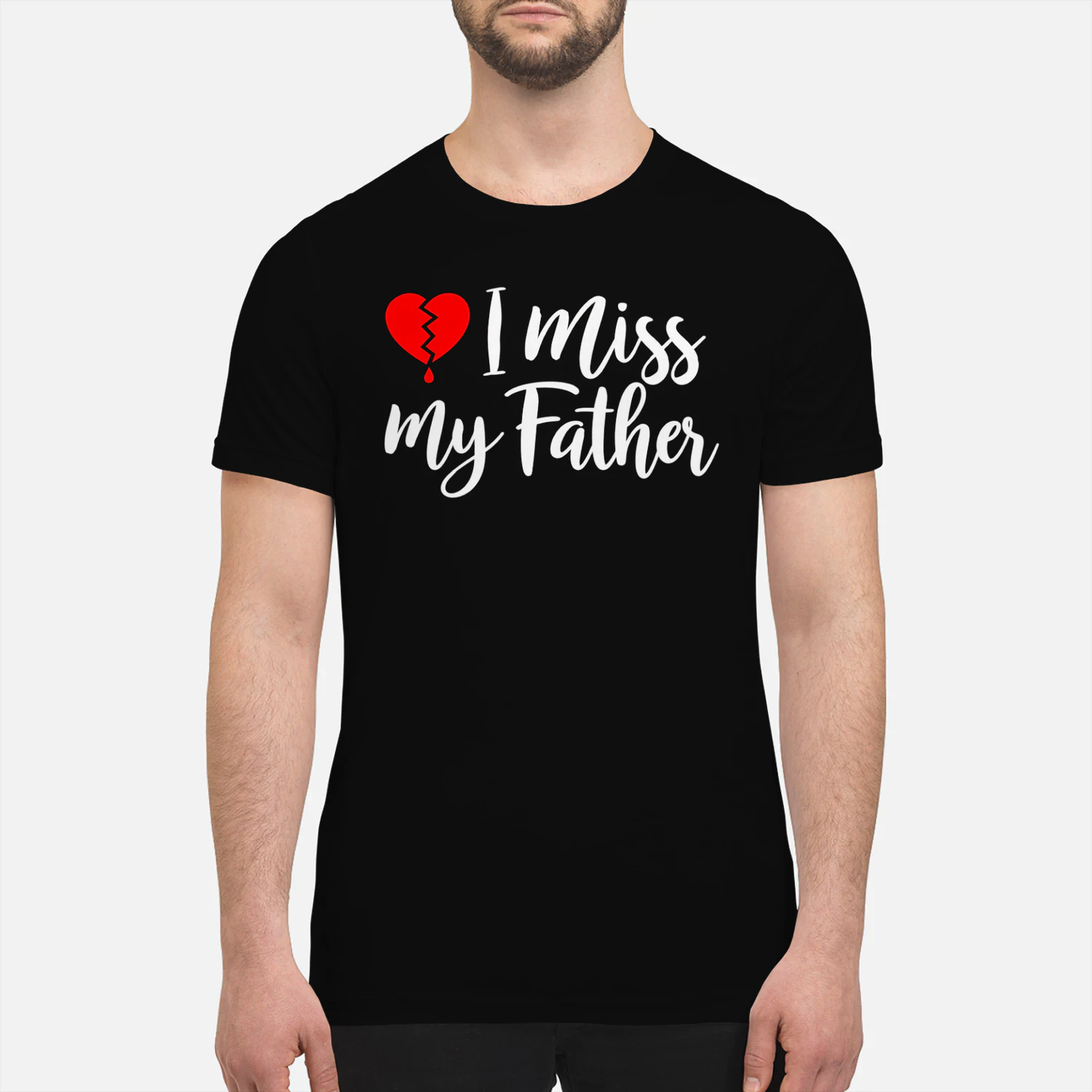 I Miss My Father Memorial T-Shirt, In Loving Memory Dad Tribute Shirt, Bereavement Remembrance Graphic Tee