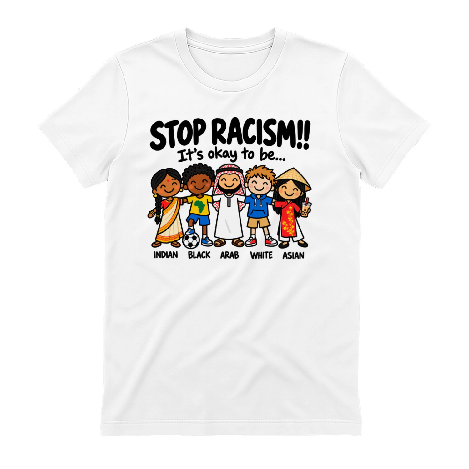 Stop Racism Diversity & Inclusion T-Shirt, Equality Unity Anti Racism Graphic Tee